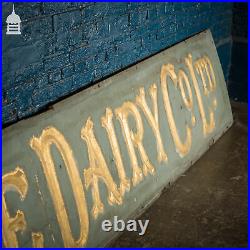 Large Scale Single Pine Plank 19th C'Maypole Dairy' Commercial Sign
