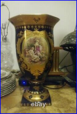 Large Sevres porcelain urn/vase signed 16 inches tall and 9.5 inches wide top