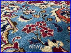 Large Signed Kirman Rug Handmade Living Room Caucasian Carpet (12ft X 9ft) Clean