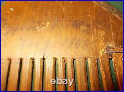Large Sized Tape Loom With Heart Design Metal On Edges Sq Nailed Dated 1806