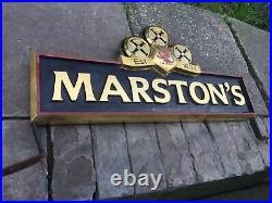 Large Vintage Marstons Sign bar pub man cave Shed Display Cafe Prop Shop Window