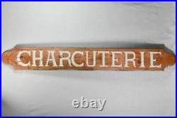 Large antique French Charcuterie sign 7'8