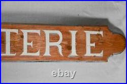 Large antique French Charcuterie sign 7'8