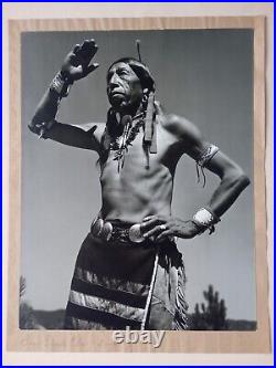 Large antique Native American photograph of Ben Black Elk (Oglala Sioux) signed