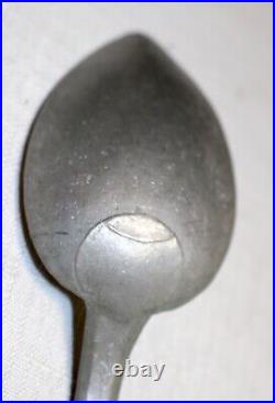 Large rare antique 18th century solid pewter signed BN. Jean spoon 1700's