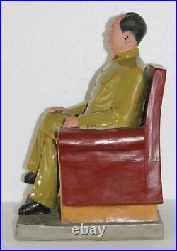 Large sculpture chinese pottery Chairman Mao Zedong, Mao Tse-Tung. Signed Marks