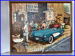 Looking For Antiques CORVETTE 20 X 24 serigraph signed #240/1000 by H. Hargrove