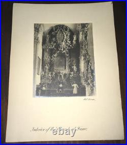 MEXICO Antique B&W Photograph Signed on Mount by M. L. Stampa Church at Taxco
