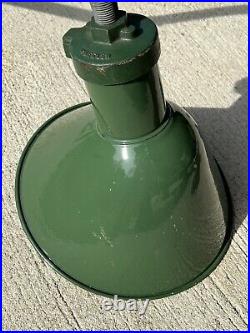 Original Antique Wheeler Porcelain Barn Light Pole Bracket Sign Gas Station 36