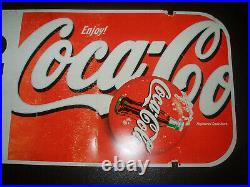Original Large Metal Coca Cola Sign For Shop Front