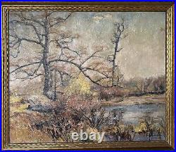 Original Philip R Goodwin 1882-1935 Oil Canvas Painting Landscape Scene 25x30