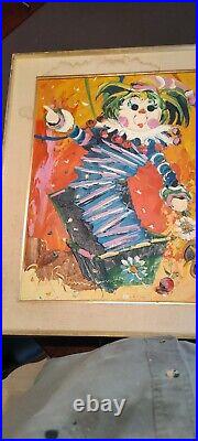 Original Signed Paul Blaine Henrie Oil Painting Pop Goes The Weasel 1969