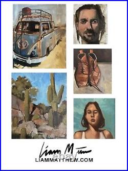 Original oil painting Palm Springs Mid Century Signed Liam Matthew 18 X 24