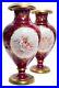 Pair Of Antique ROYAL VIENNA Hand Painted Cherub Signed Large Porcelain Vases