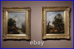 Pair of Joseph Thors oil on canvas, signed in gilt frames landscape paintings