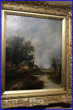 Pair of Joseph Thors oil on canvas, signed in gilt frames landscape paintings