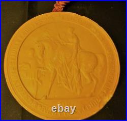 Queen Victoria Great Patent on a Very Large Vellum & Super Large Wax Seal 1874