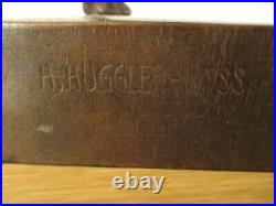 Rare Large 15 Antique Black Forest Signed H Huggler Dog Swiss Wood Carving