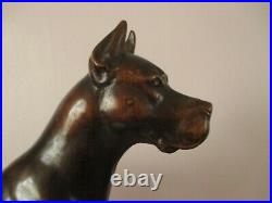 Rare Large 15 Antique Black Forest Signed H Huggler Dog Swiss Wood Carving