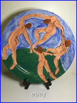 Rare Large (DANCE) By Hanri Matisse ceramic plate Wall decorative plate Signed