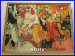 Rare May Heiloms Painting Large Abstract Expressionism 1940's Antique Modernist