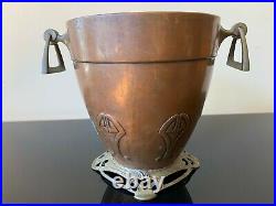 Rare signed Large Art Nouveau WMF Copper Wine Bucket/Jardinière c1906