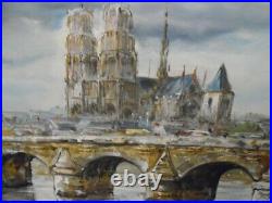 Raymond Besse Large Antique Original Oil Painting, Framed & Signed. Cathedrale
