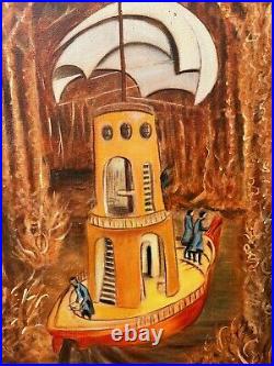Remedios Varo (Handmade) Oil on canvas painting signed and stamped (Unframed)