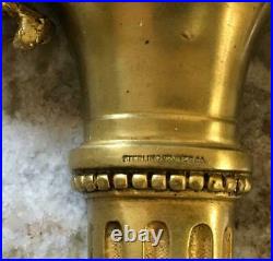 Set of 2 Antique Wall sconces STERLING BRONZE Louis French XVI ormolu fruit gold