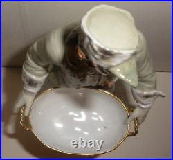 Signed Antique porcelain KPM men man holding a basket large 9 figure figurine