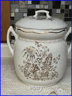 Signed Belle Champer Pot On Bottom Porcelain/ Pottery Pitale Night Vase Large