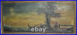 Signed antique oil painting seascape