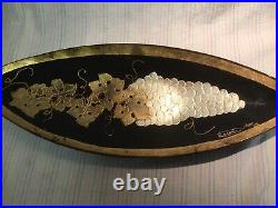 Sonoma County California Valley of the Moon Signed Large Glass/Copper Boat Dish