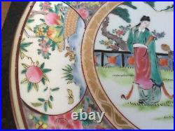 Stunning Large Vintage Japanese Handpainted Porcelain Charger Signed