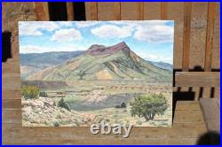 Superb, Large Original Vintage Southwestern Desert Landscape Painting New Mexico
