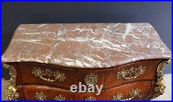 TOP QUALITY SET! Early Louis XV Signed Commode Mirror 2x Cadelabra Large Vase