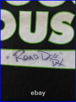 VINTAGE 90s Autographed Road Dogg Doggy Style 1998 T-shirt L Wrestling WCW WWF