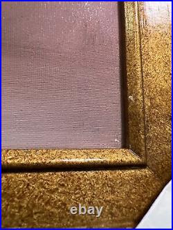 VTG ROBERT COX Gold Rose's Oil Painting Original Signed LG 25x21Ornate Frame