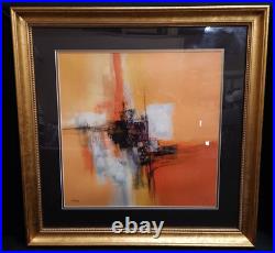 Vintage 1950s In The Heat by Francesco Savinelli Abstract Painting Art Signed