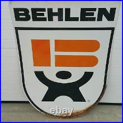Vintage 1960's Large Behlen MFG Co Grain Bins Seed Corn Feed Farm 40 Metal Sign