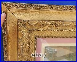 Vintage Large 30 Sydney Kendrick The Love Letter Ornate Gold Wood Frame #4934