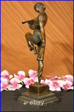 Vintage Large Art Deco Dancer Dimitri Chiparus Bronze Sculpture Signed Figure