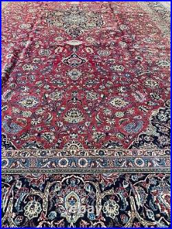 Vintage Large Signed Antique Kashane Original Hand Made Rug 5.45x3.25 Meters