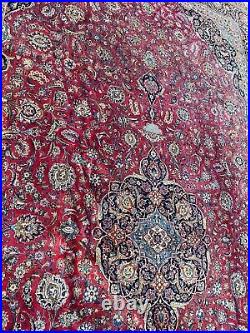 Vintage Large Signed Antique Kashane Original Hand Made Rug 5.45x3.25 Meters