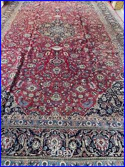 Vintage Large Signed Antique Kashane Original Hand Made Rug 5.45x3.25 Meters