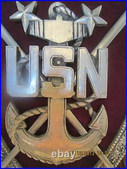 Vintage Large U. S. Navy Wood Recruitment Sign