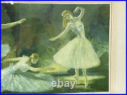 Vintage Three Studies of Moira Shearer Ballerina Print Signed W. Russel Flint