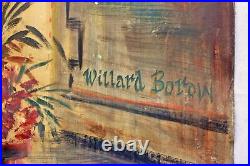 Vintage Willard Borow Oil Painting/Mural, Philadelphia Mid Century, Town Scene