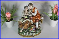 Vintage german bavaria porcelain statue romantic couple signed
