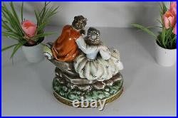 Vintage german bavaria porcelain statue romantic couple signed